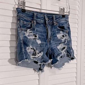 American Eagle Denim Shorts Size 0